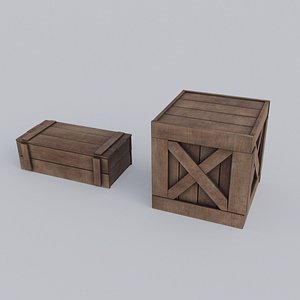 Wooden Box 3D model