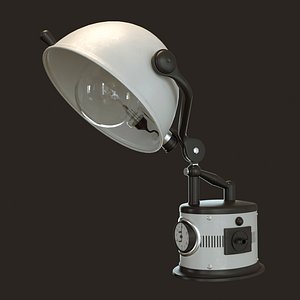 WHITE SUNLAMP TABLE LAMP 1940S 3D model