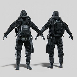 Soldier Diver Drysuit model