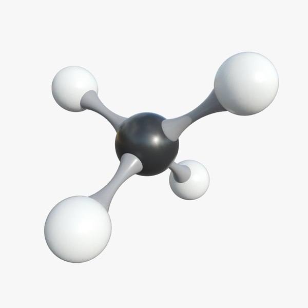 3D Methane Molecule With PBR 4K 8K model