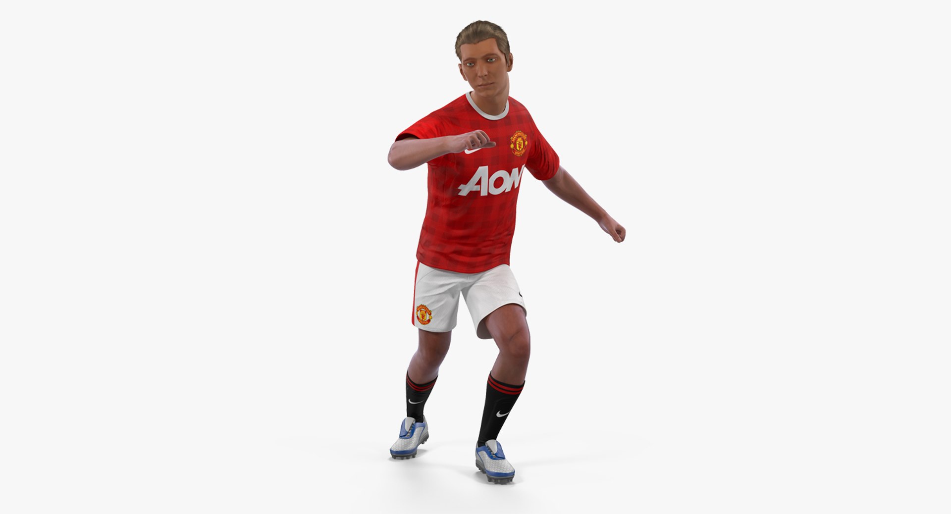 Soccer or Football Player United Rigged 3D Model 3D model preview