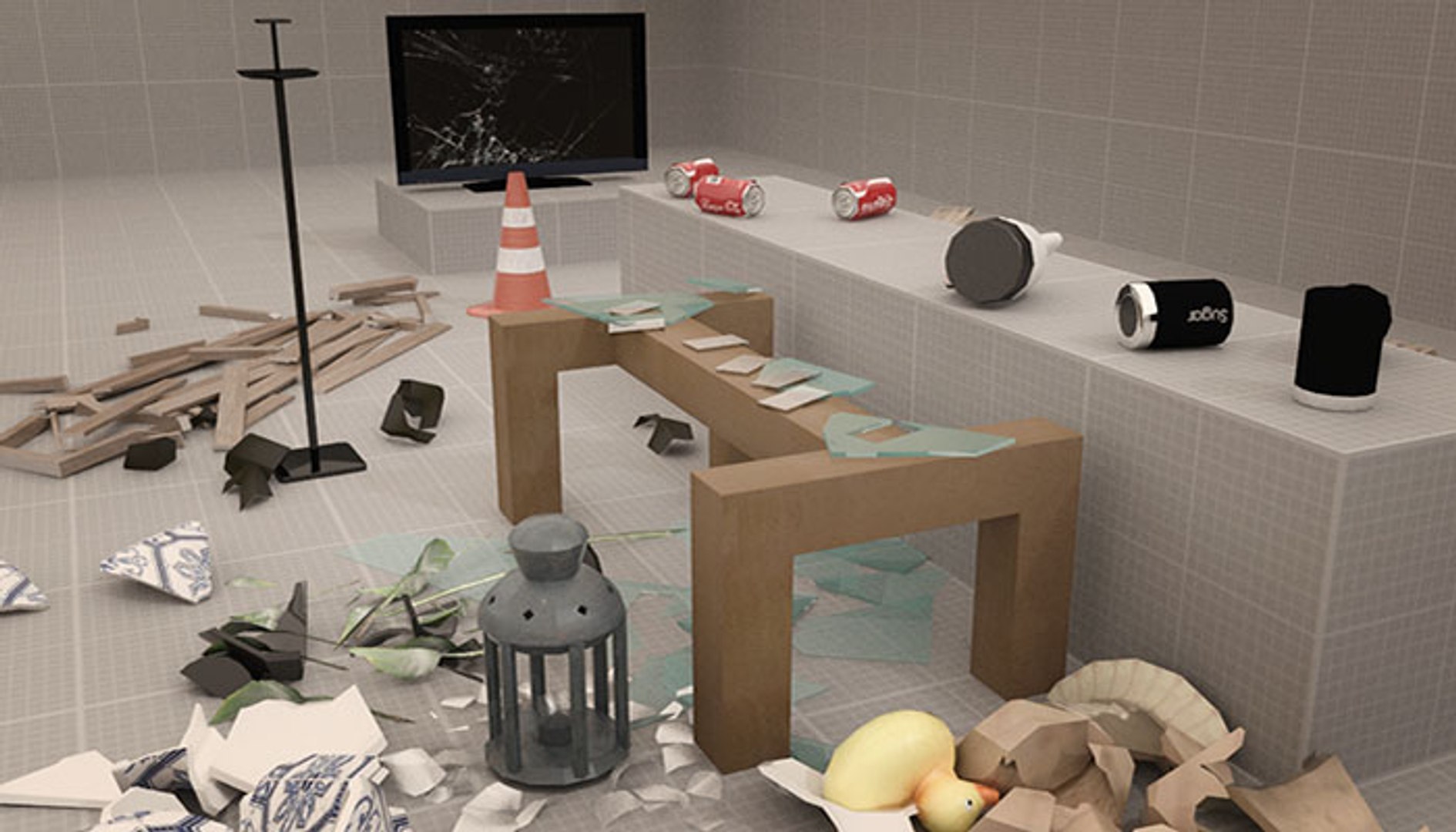 Pack Props Destruction 3d Model