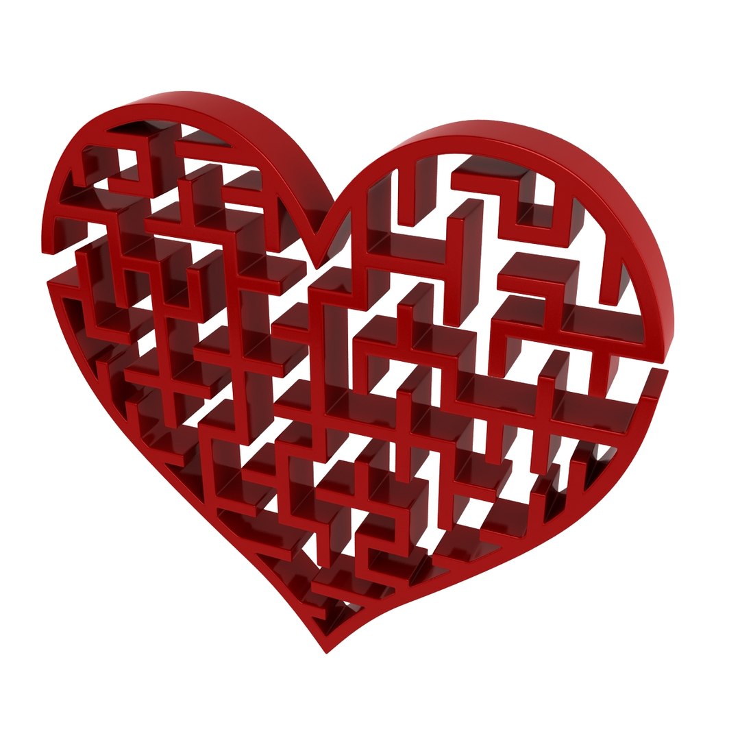 model maze 3d heart