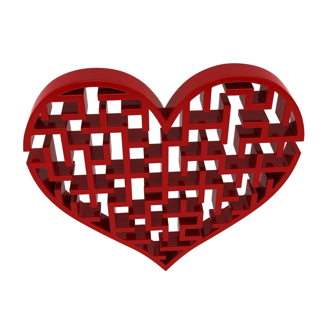3d model maze heart