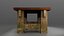 Old Wooden Bench with Moss and Dirt Lowpoly PBR 3D Model