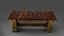 Old Wooden Bench with Moss and Dirt Lowpoly PBR 3D Model