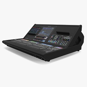 Live Mixing Console Roland M-5000 Lights On 3D model