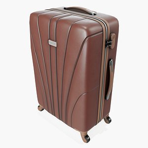 Rolling Travel Suitcase Brown