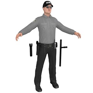 3D security guard model