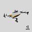 Personal EVTOL Aircraft with 8 Propellers 3D model