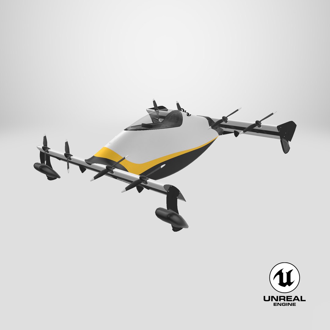 Personal EVTOL Aircraft with 8 Propellers 3D model https://p.turbosquid.com/ts-thumb/kc/2STxZN/bx/stemcell_unreal_render/png/1731653629/1920x1080/fit_q87/bb4a678964db5febbbfeb22d9732c6ced4e899d3/stemcell_unreal_render.jpg