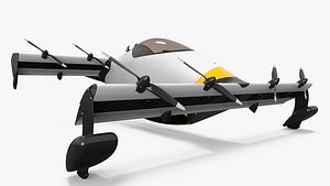 Personal EVTOL Aircraft with 8 Propellers 3D model