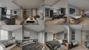 Apartment 08 - Super CAT - MAX  FBX OBJ SKP DAE Simlab 3D model