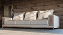 Seat Sofa - Rustic Leather Upholstered Sofa - 8K Atlas
