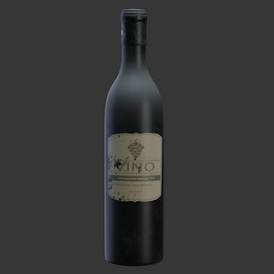 Botella de vino viejo de Espana 3D model