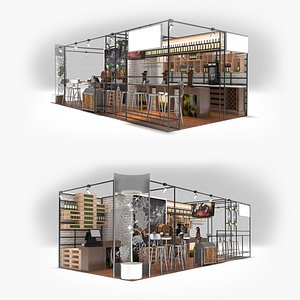 3D model Wine Booth - Exhibition Stand