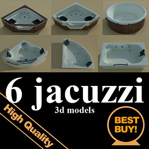 3d model 6 jacuzzi bath tubs