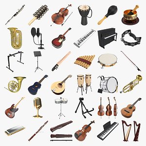 Musical Instrument Large Collection 01 - 36 PBR models