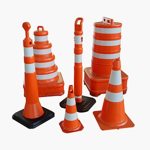 Cones de transito 3D model