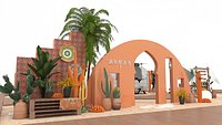 Moroccan Style Arch and Tropical Plant Display Set
