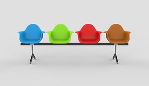 3D Eames chairs 3D model model