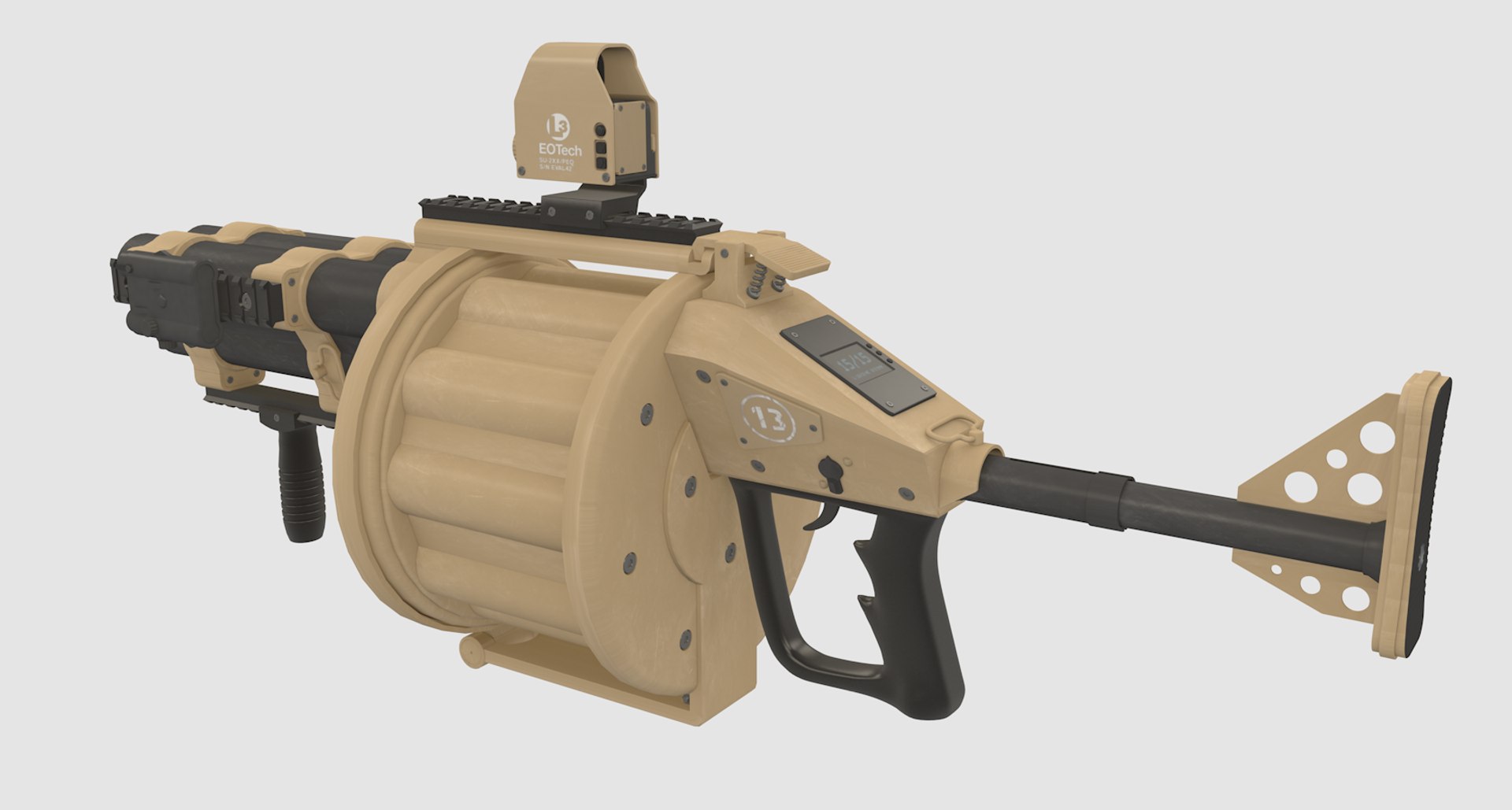 3d Model Grenade Launcher