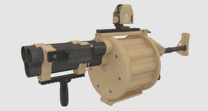 3d model grenade launcher
