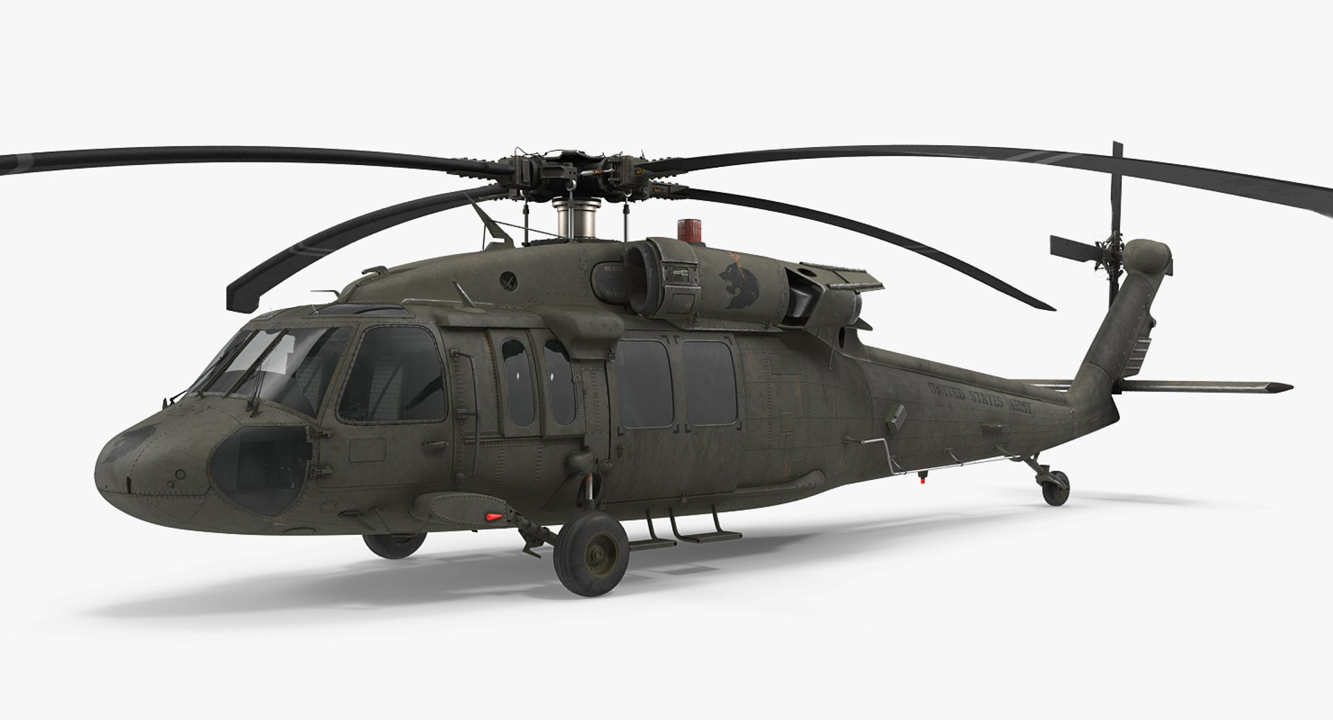 Sikorsky UH-60 Black Hawk military helicopter 3D model
