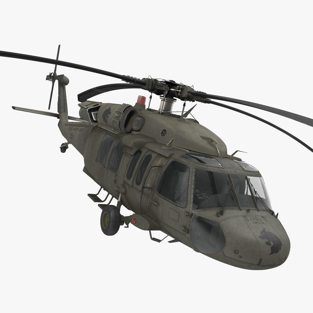 Sikorsky UH-60 Black Hawk military helicopter 3D model