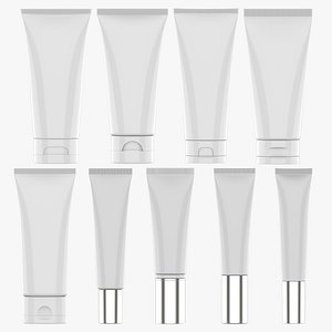 Realistic Cosmetic Tube 3D Model Bundle 3D model
