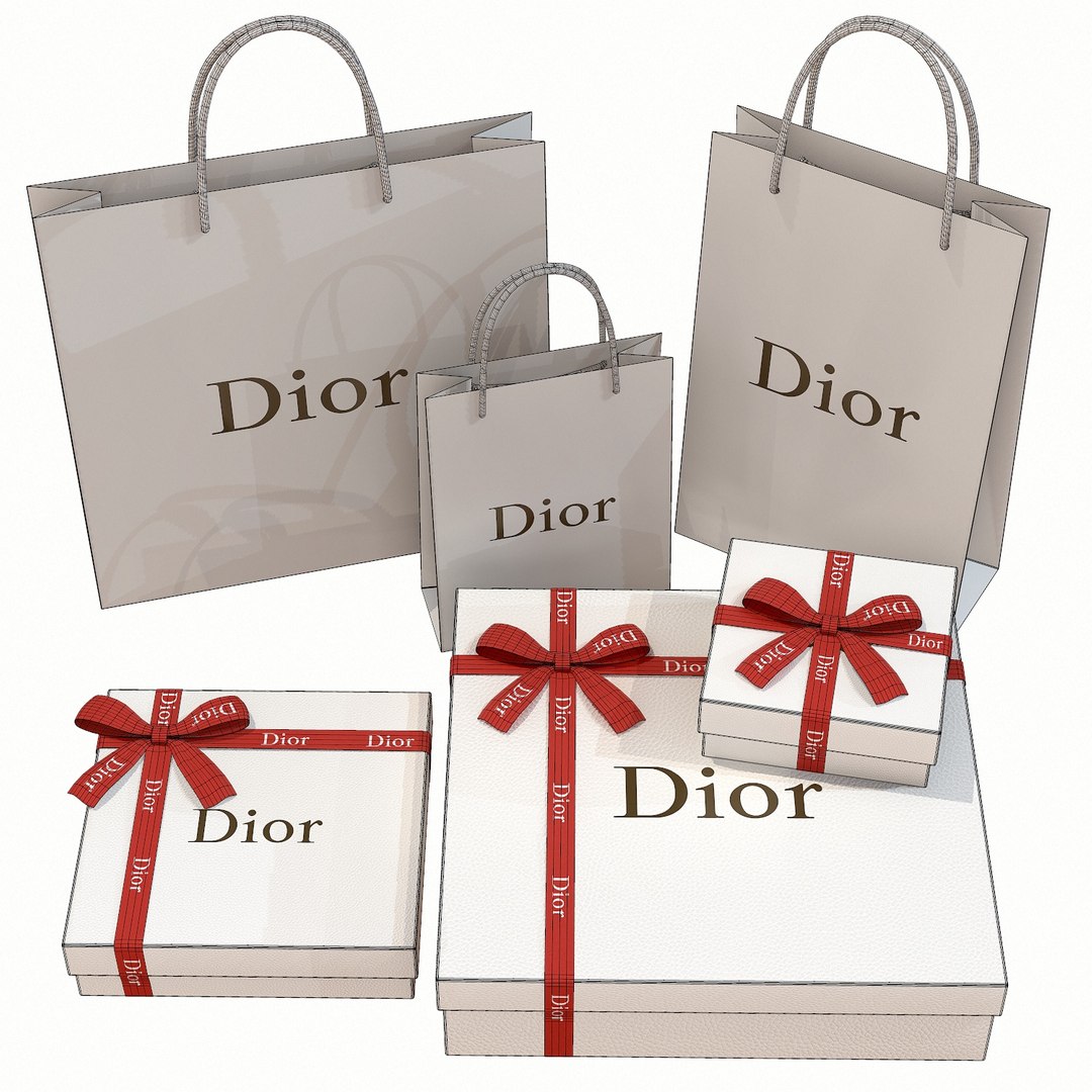 Burberry Gift Packaging Boxes and Paper Bags 3D model