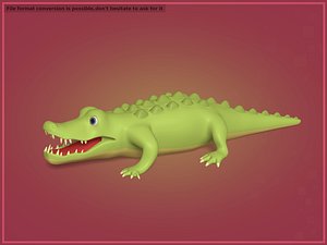 3D model Cartoon Crocodile