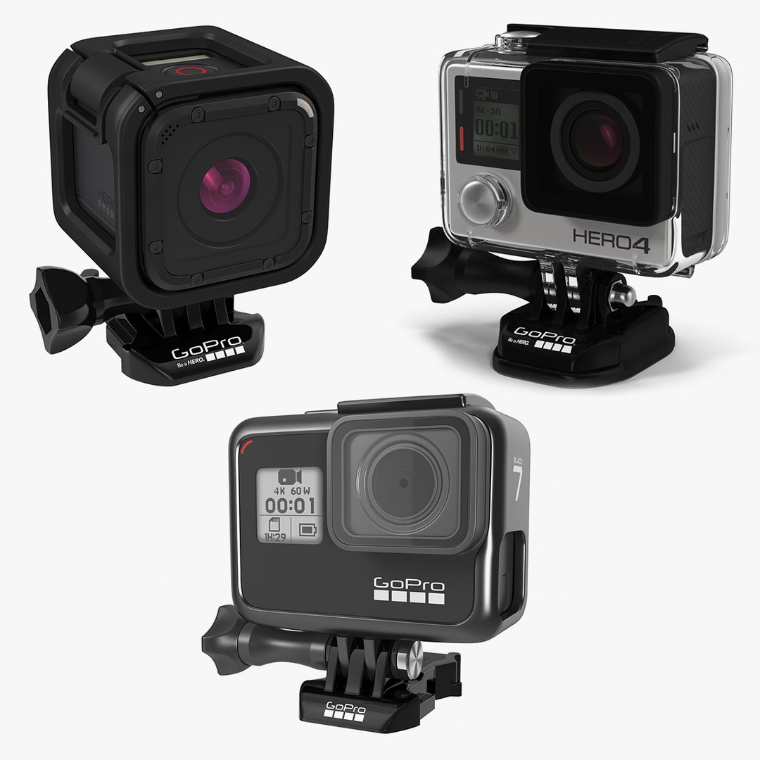GoPro Cameras 3D Models Collection 4 3D model preview