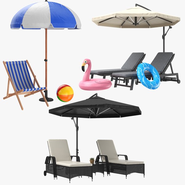 sun lounge lounger 3D