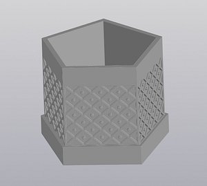 3D Pentagonal planter model