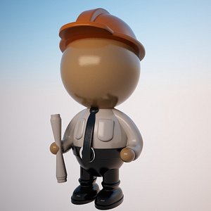 Cartoon Engineer Character