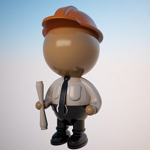 Cartoon Engineer Character