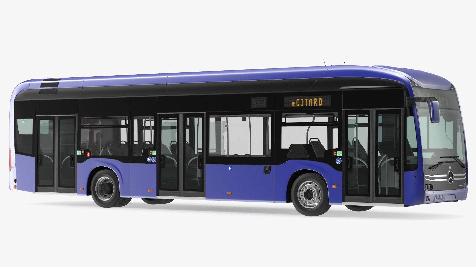 Mercedes-Benz eCitaro Three Doors Simple Interior 3D model preview