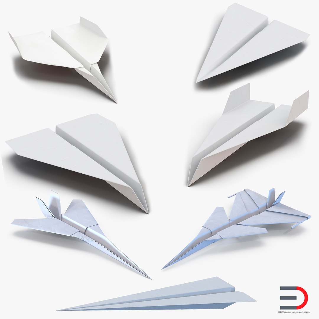 Paper Planes Collection 3D model preview