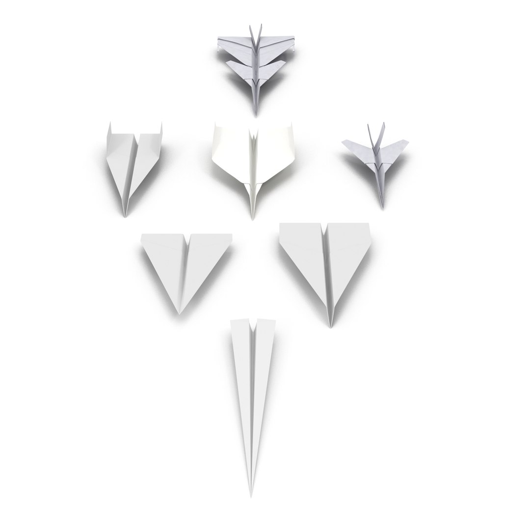 3d model of paper planes https://p.turbosquid.com/ts-thumb/kc/o8pEmU/xL3eKtLe/paperplanescollection3dmodels06/jpg/1465834681/1920x1080/fit_q87/92660eacabb6c573e89cc3520b93d1b1f82a4904/paperplanescollection3dmodels06.jpg