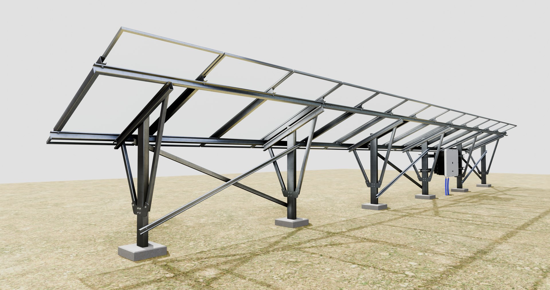 3D Single Column Solar Construction Type-2 - TurboSquid 2313700