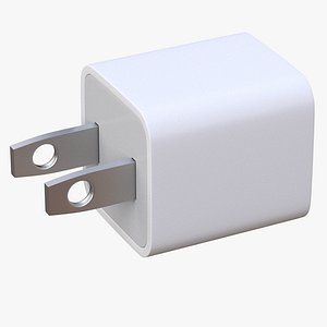 3D model apple usb wall charger