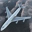 Boeing 747-300 United Rigged 3D Model