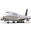 Boeing 747-300 United Rigged 3D Model