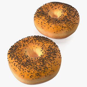 3D Poppy Seed Bagels