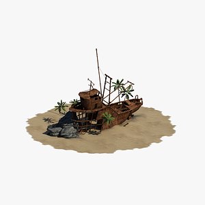 3d model of sunken boat