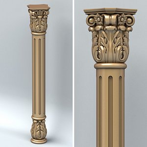 3d carved column