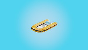 Low Poly Inflatable Boat