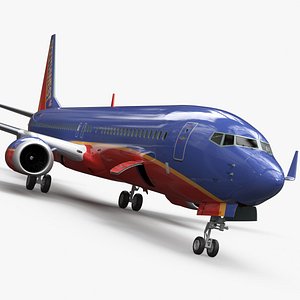Southwest Airlines Boeing 737-900 ER with Cabin and Doors Rigged for Maya