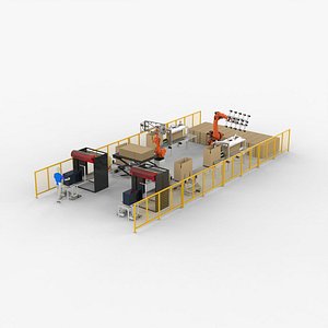 3D model Automatic Packing and Sealing Automatic Line